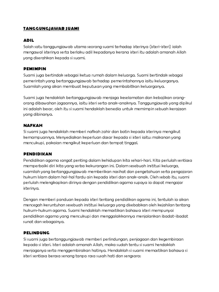 Tanggungjawab Suami  PDF