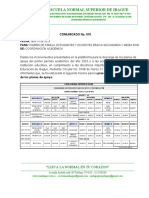 COMUNICADO No. 010 Horario Planes de Apoyo Periodo 1