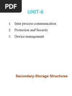 Unit 6 - Secondary Storage Structures Unit 6