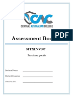 SITXINV007 - CAC Assessment Booklet