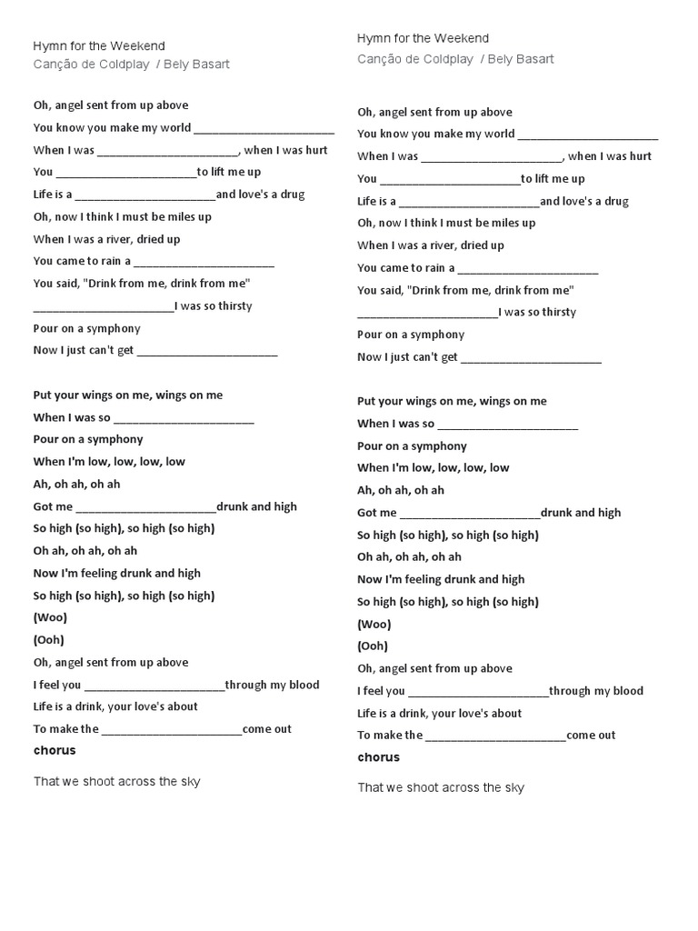 Coldplay Fans' Weekend Anthem | PDF