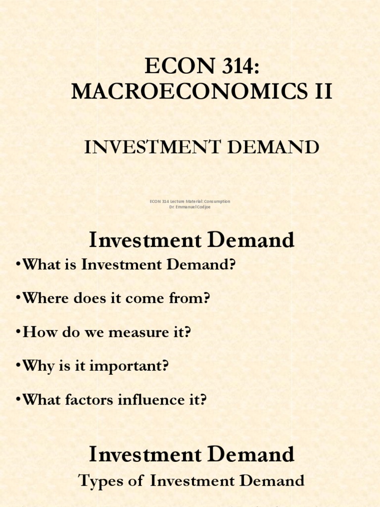 ECON 314 - Investment | PDF