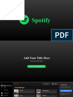 Spotify PowerPoint Inspired PPT Template by RRGraph