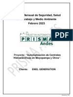 Informe Mensual HSEQ Febrero 2023 - Prisma Andes S.A.C.