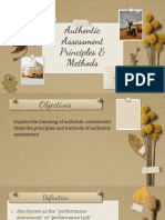 Authentic Assessment Principles and Methods