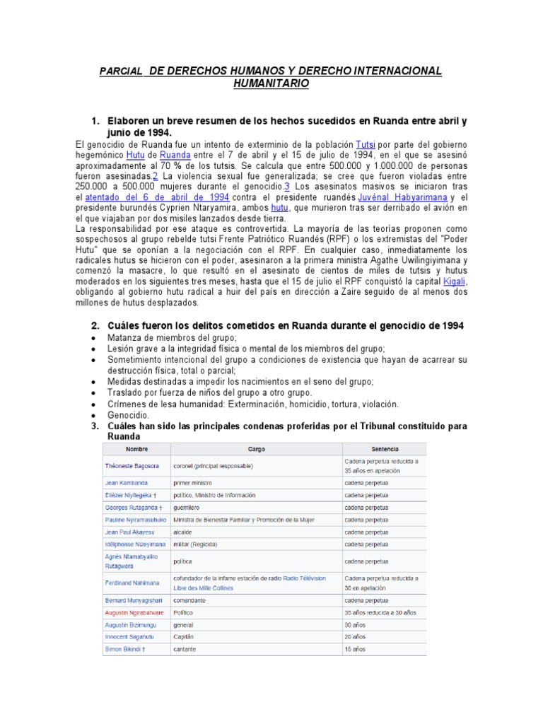 Taller de Derechos Humanos y Derecho Internacional Humanitario | PDF