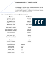 174 Run Commands for Windows XP