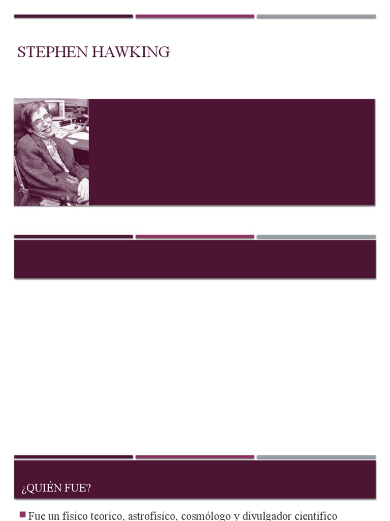 Stephen Hawking: Vida y Logros Científicos | PDF