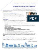 Homebuyer Assistance Programs Factsheet - Updated 9jun10