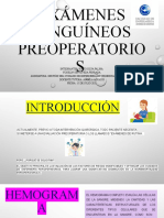 Exámenes sanguíneos preoperatorios: hemograma, glucosa, coagulación y más