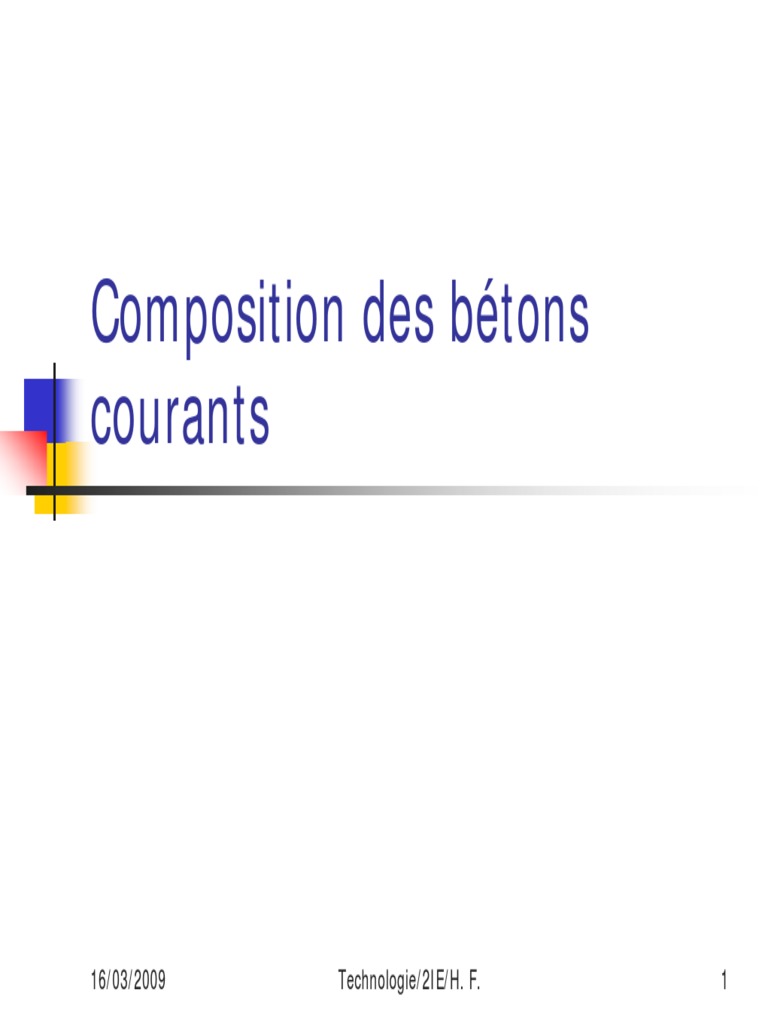 6 - Composition - Des - Betons - Courants | PDF | Béton | Sciences ...