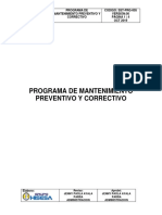 Sst-prg-005 Programa de Mantenimiento Preventivo y Correctivo