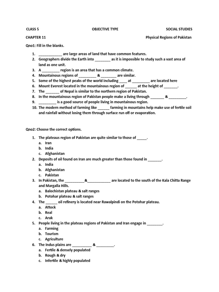 Chapter 11 Class 5 Obj | PDF | Travel