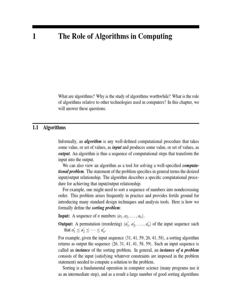 The Role of Algorithms in Computing (Inglés) Autor Centre For ...