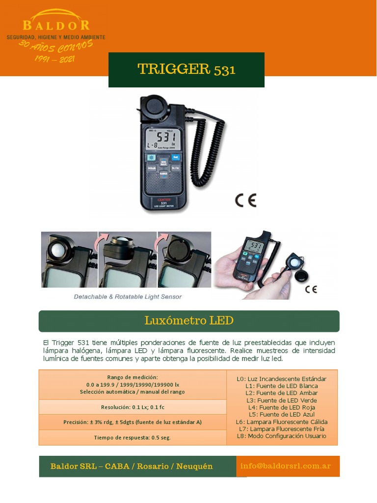 Luxómetro LED Trigger 531 | PDF