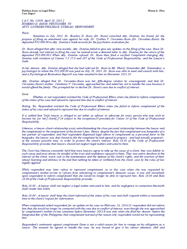 19 sison vs atty dumlao download free pdf lawyer conflict of interest