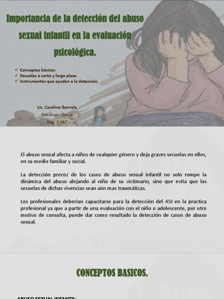 Importancia de La Evaluacion en Asi 1 | PDF | Abuso sexual | Abuso ...