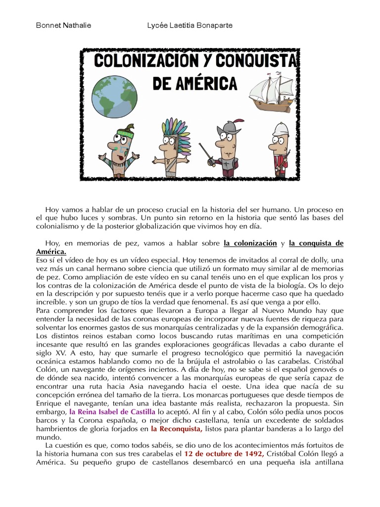 Script La Conquista de América | PDF