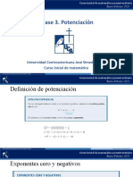 Curso inicial de matemática preuniversitaria: Potenciación y notación científica