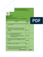 Pauta de Evaluación Disertacion Ser Vivo