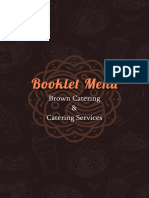 Price List Brown Catering