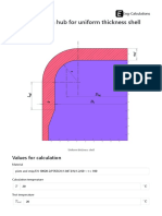 Flat Ends With A Hub For Uniform Thickness Shell