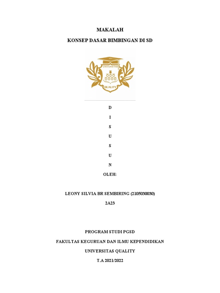 Konsep Bimbingan di Sekolah Dasar | PDF | Karier & Perkembangan