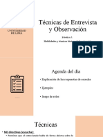 Práctica 5: Habilidades y Técnicas Básicas de La Entrevista