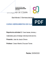 Reporte de Actividad 2 Crear Tareas, Temas y Materiales para El Trabajo Individual Del Alumno.