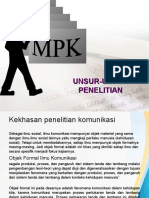 Unsur Penelitian Dan Tahapan Penelitian Komunikasi (b&c0