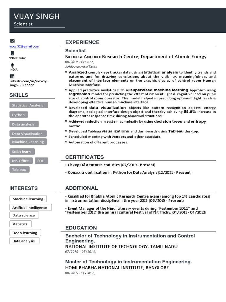 Proffesional Resume Download Free PDF Information Technology