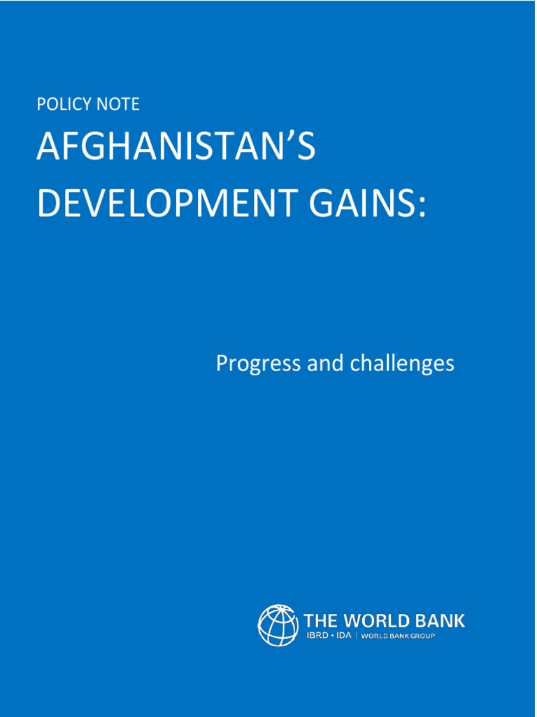 Afghanistans Development Gains Progress and Challenges PDF