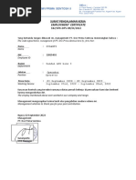 English Employment Certificate Sample | PDF