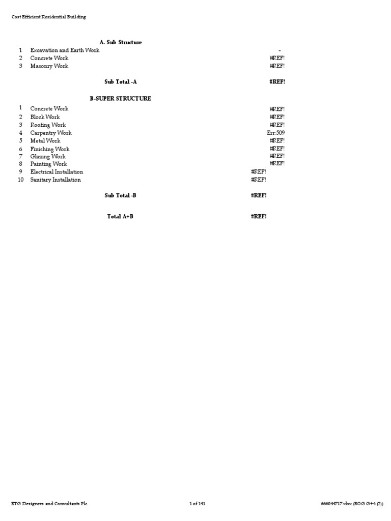 Boq for mr selhading with out price 2 download free pdf pipe