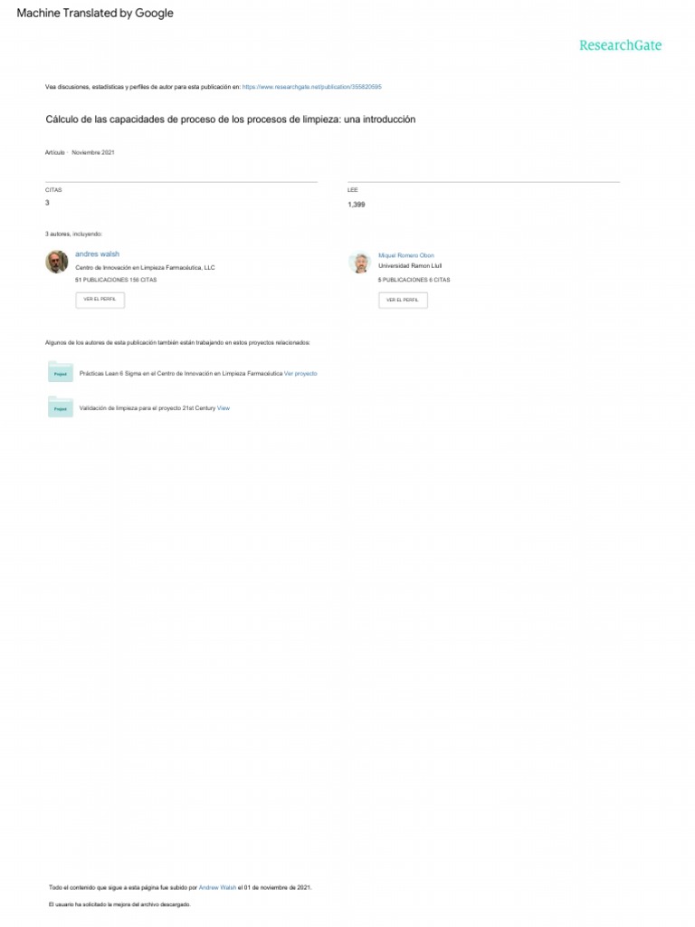 Calculating The Process Capabilities of Cleaning Processes A Primer | PDF