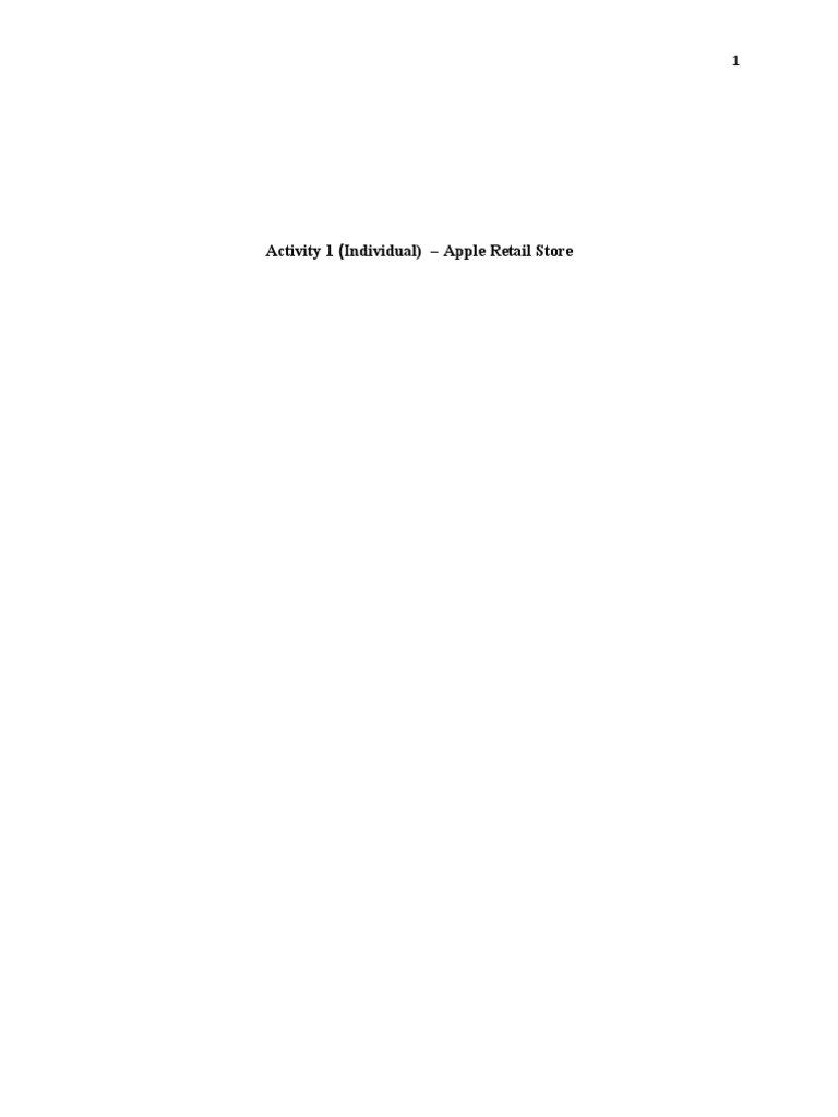 Apple Retail Store Experience Overview | PDF | Apple Store | Apple Inc.
