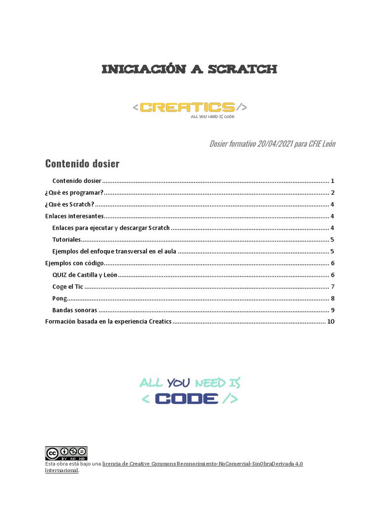 Iniciación A Scratch | PDF | Scratch (lenguaje de programación ...