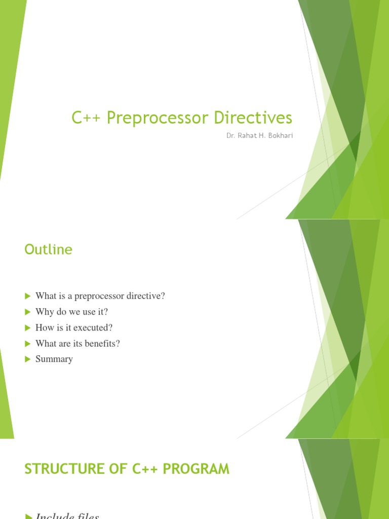 Lecture 2 C++ Preprocessor Directives | PDF
