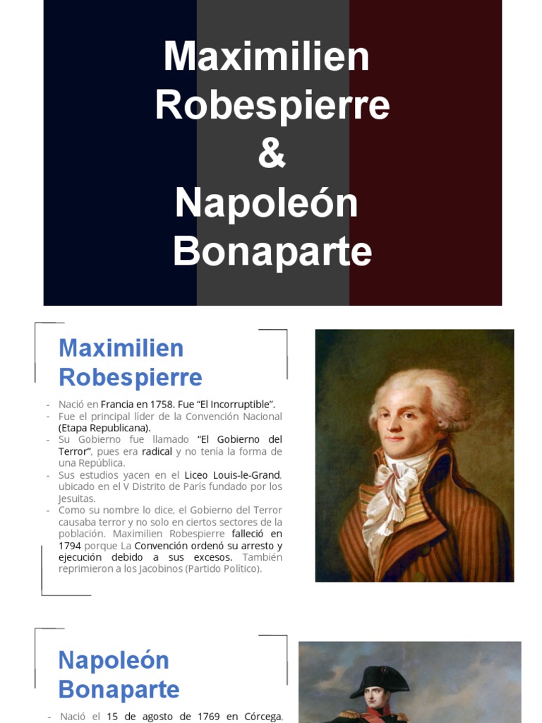 Resumen Brevísimo de La Vida de Napoleón Bonaparte y Maximilien