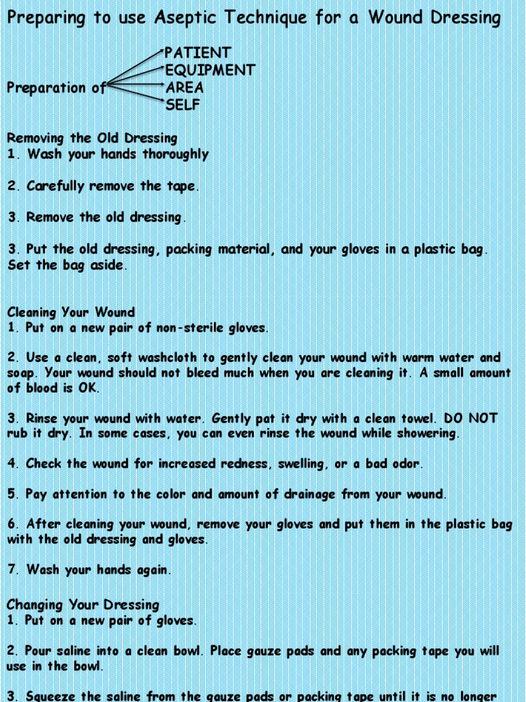 A StepbyStep Guide to Cleaning and Dressing a Wound Using Aseptic