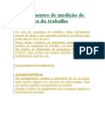 Equipamentos medição segurança trabalho