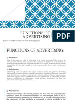 Functions of Advertising
