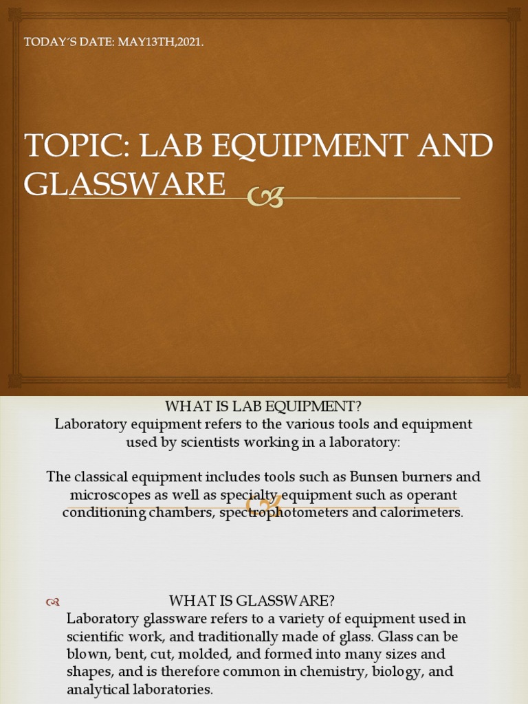 Lab Equipment and Glassware PDF