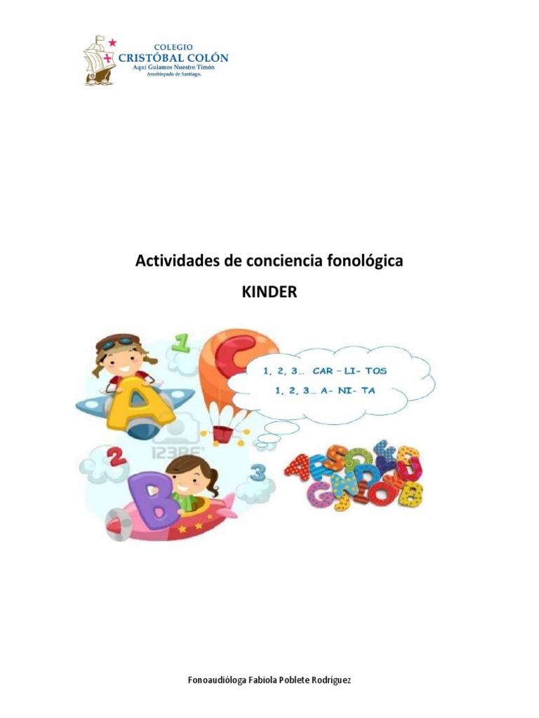 Actividades de Conciencia Fonológica | PDF | Sílaba | Comunicación humana