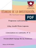 Programas Nutricionales