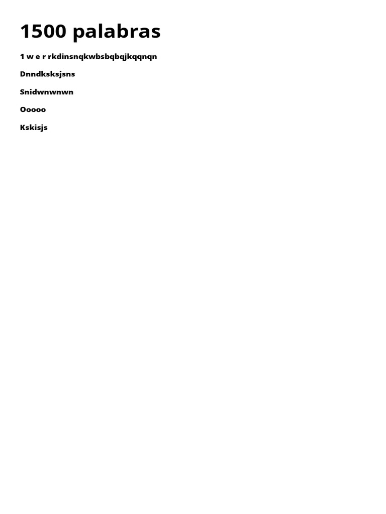 1500 Palabras PDF