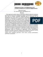 Articulo #2 RTS Vol #1 2021 ESTRATEGIAS GERENCIALES PARA LA OPTIMIZACIÓN DE LOS PROCEDIMIENTOS DE CONTROL INTERNO EN LA GES