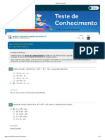 Teste de Conhecimento de Análise Matemática para Engenharia II