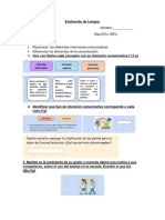 Evaluación de Lengua COMUNICACIÓN 2022