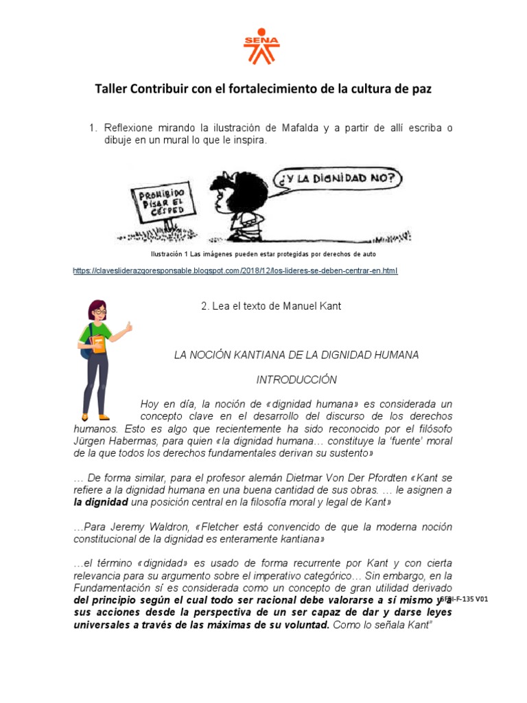 Dignidad Humana y Cultura de Paz | PDF | Immanuel Kant | Derechos humanos